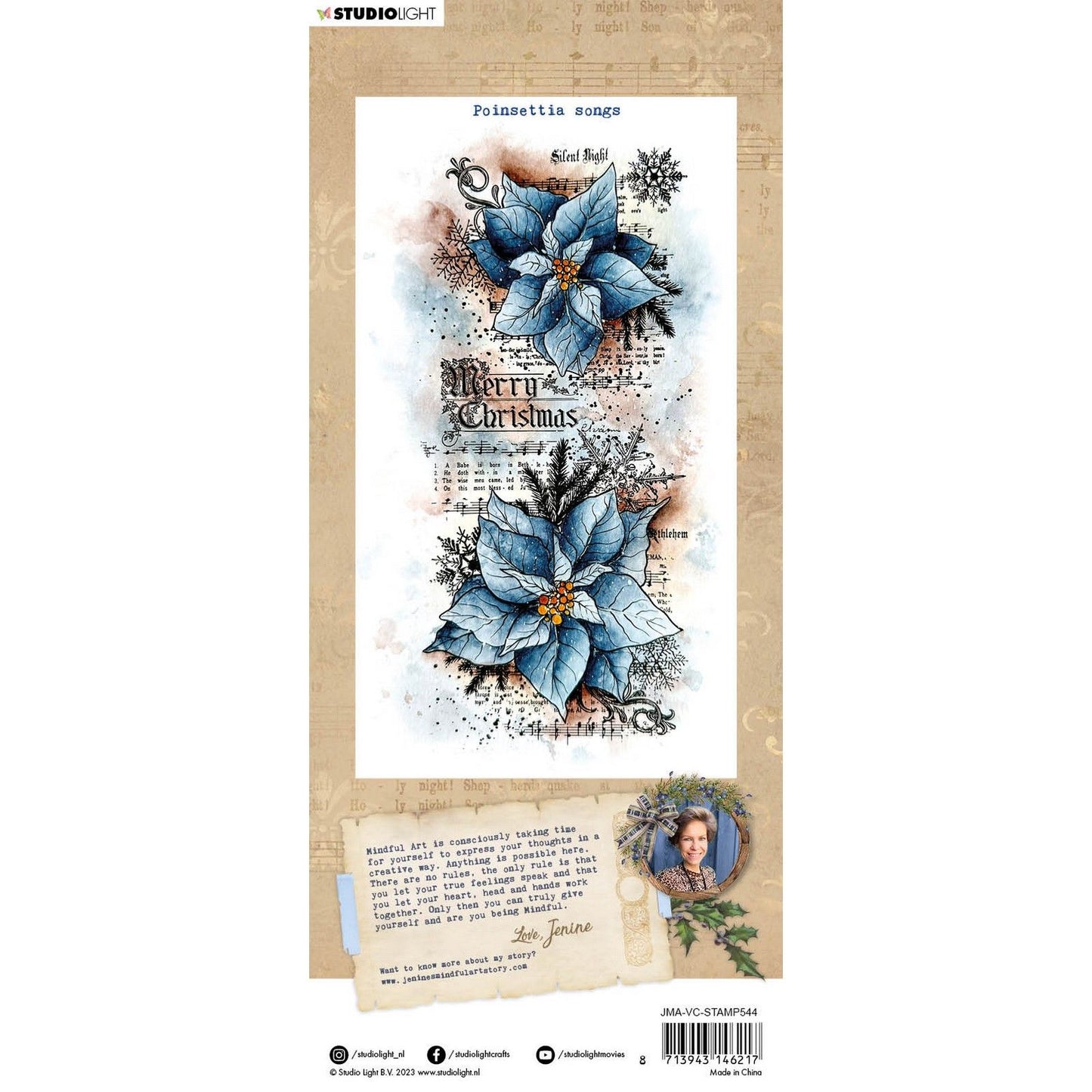 Studio Light • Chansons de poinsettia avec timbre clair de Noël vintage