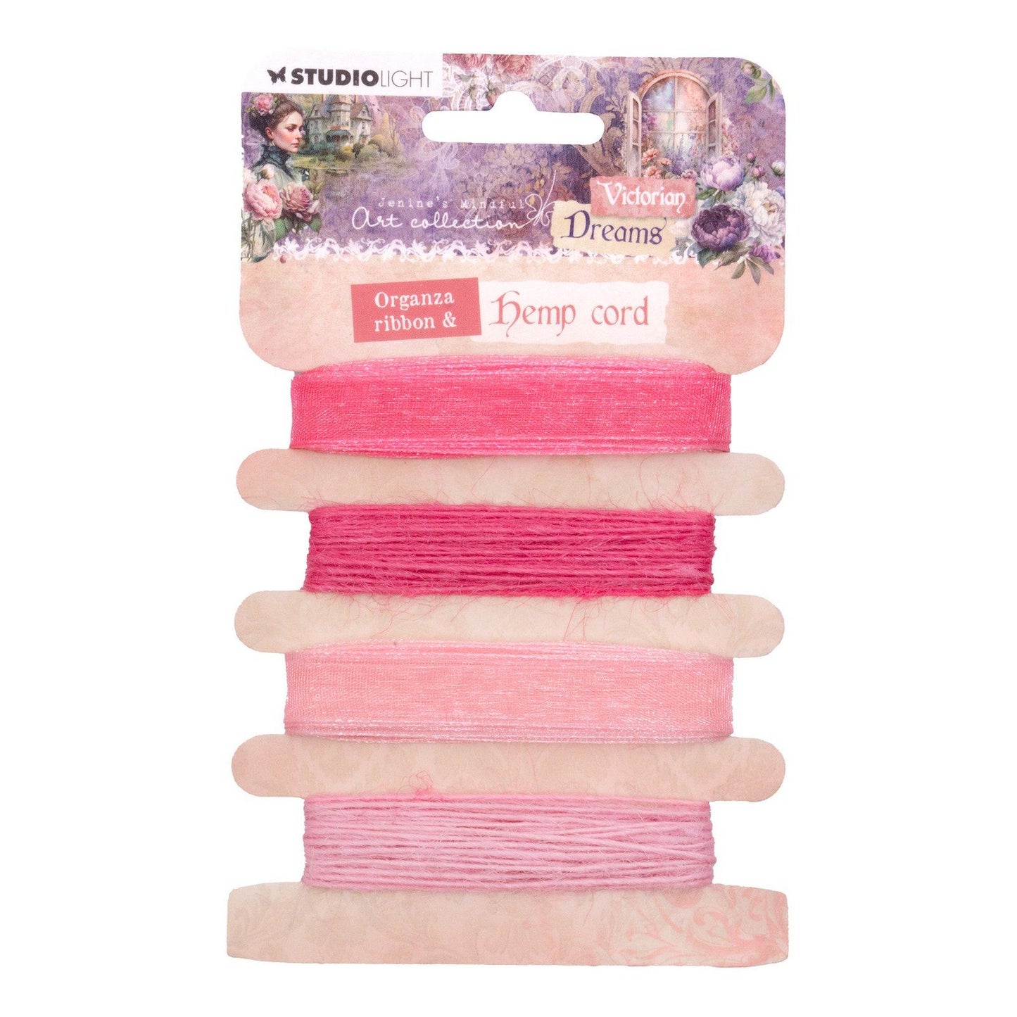 Studio light • ruban de rêves victoriens organza chanvre - roses