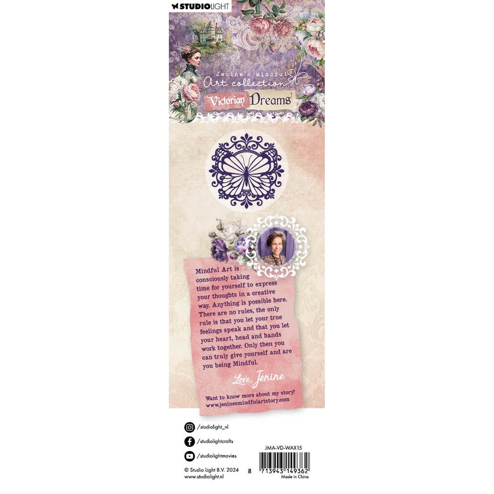 Studio light • Tampon de cire rêves victoriens avec poignée ornée de papillon