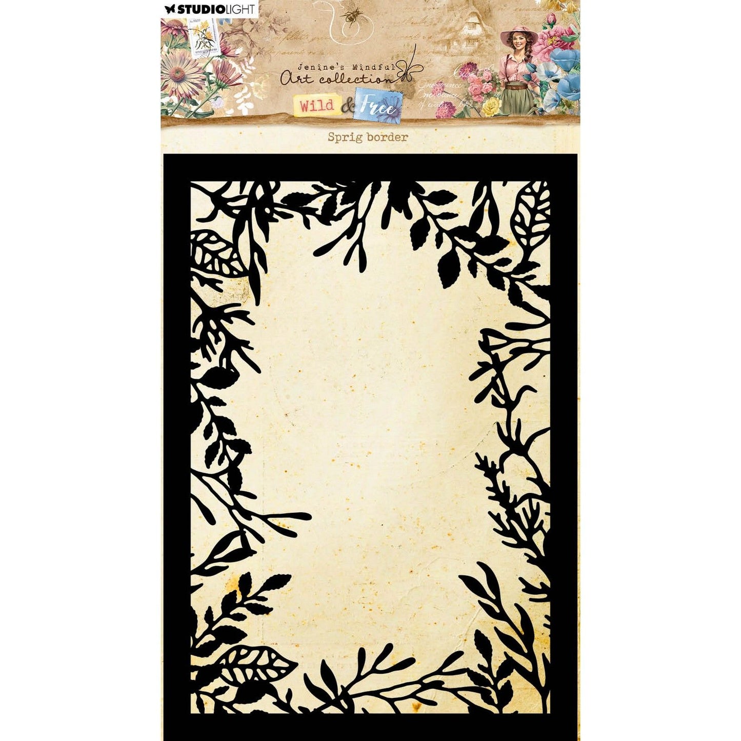 Lumière de studio • bordure de brins de masque libre et sauvage