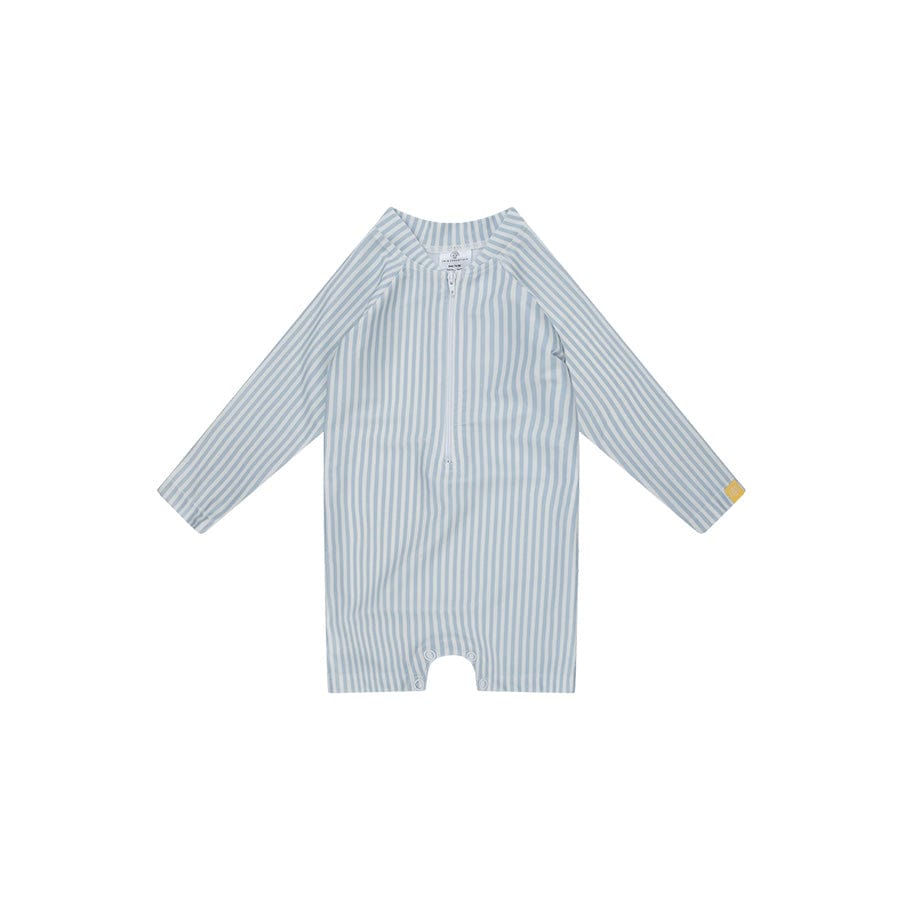 Rayures bleues blancs de natation UV blanc bleu garçons