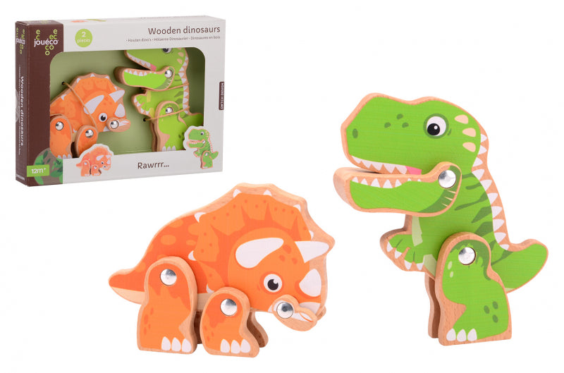 Jouéco - dinosaures en bois (2 ass.)