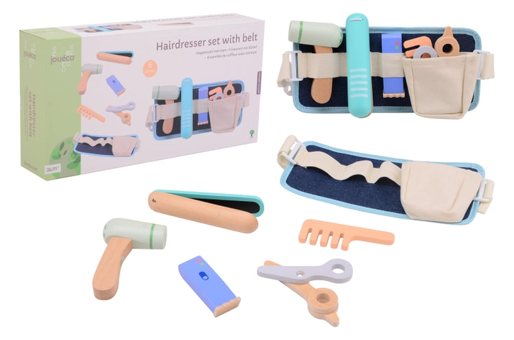Jouéco - set de coiffure avec ceinture de coiffure (6 pièces)