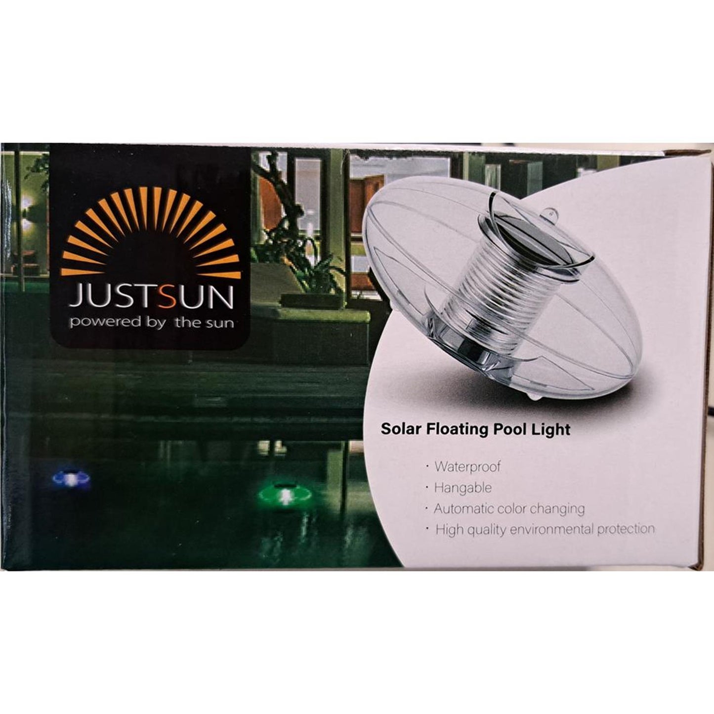 Flotteur solaire Justsun ovale avec lumière 8x15x8cm