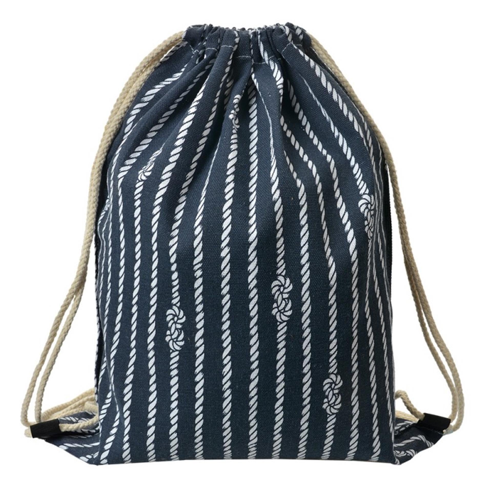 Clayre eef sac à dos bleu blanc 34x1x43cm