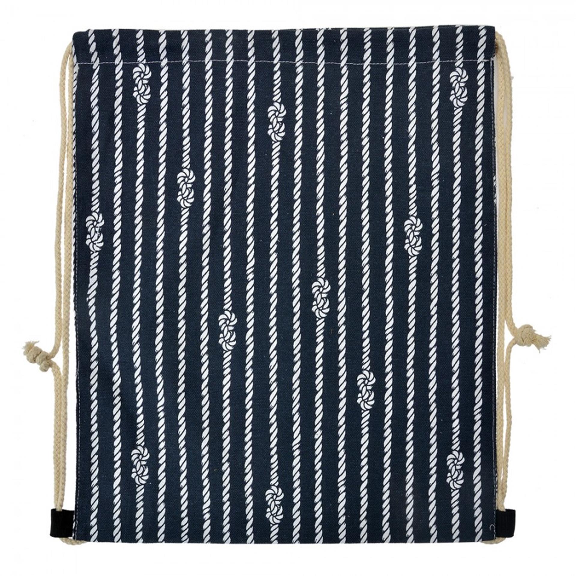 Clayre eef sac à dos bleu blanc 34x1x43cm