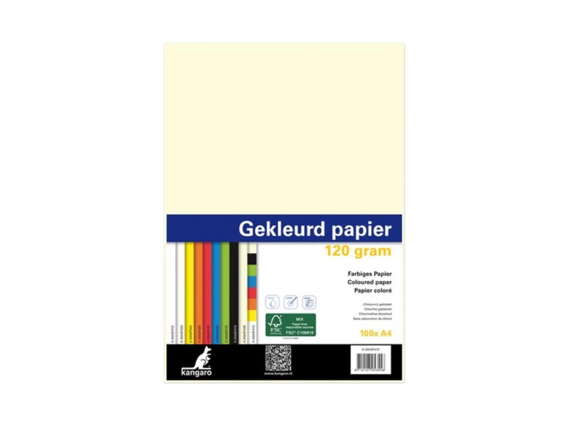 Papier à copier Kangaro a4 120gr 100 feuilles beige