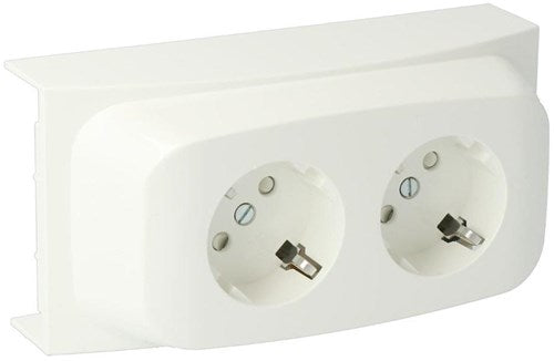 Prise K40 2v RA blanc