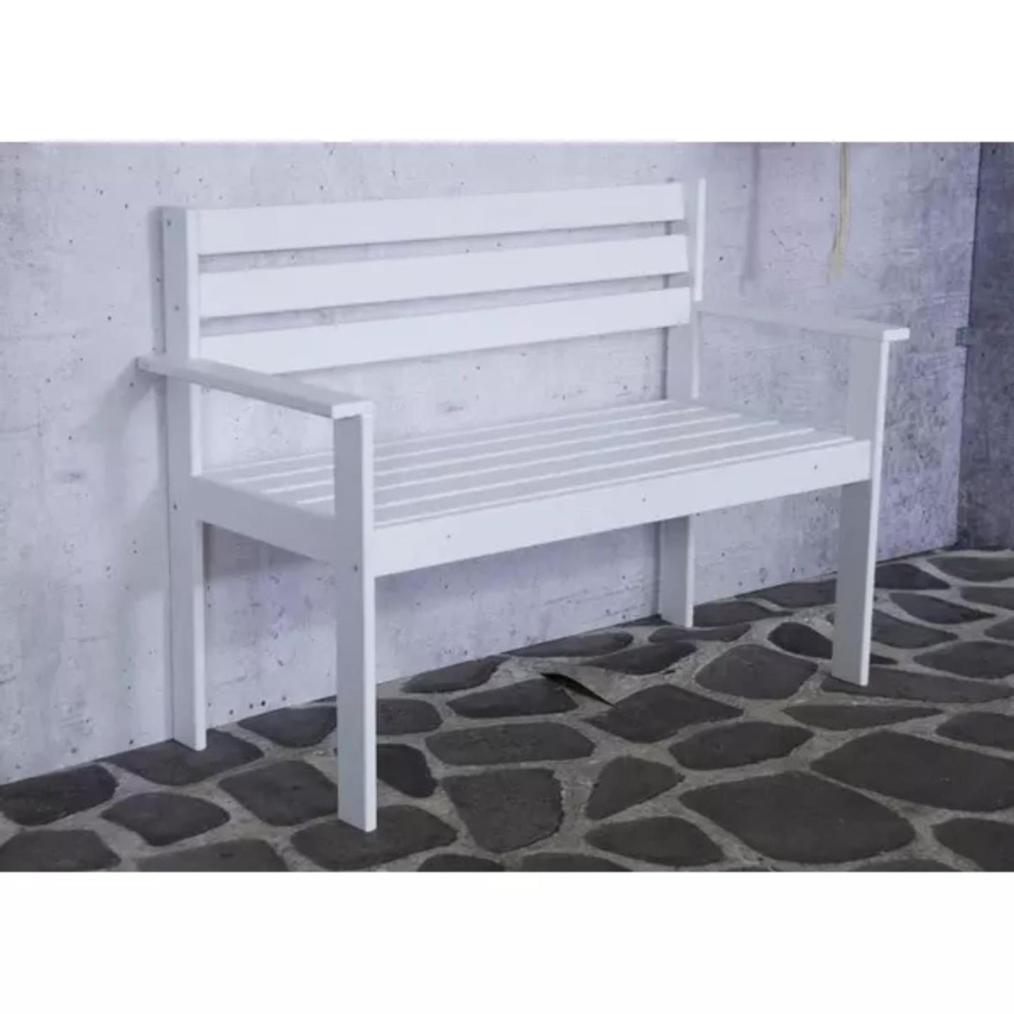Banc en bois Sens semmy 120cm blanc