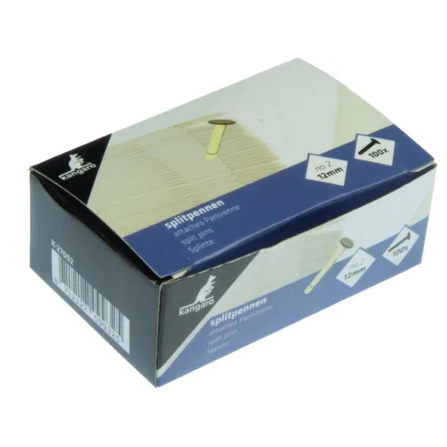 Goupille fendue Kangaro 12mm plaqué cuivre 100pcs