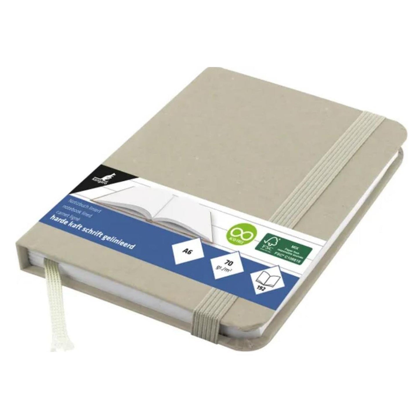 Carnet Kangaro kraft a6 ligne 96 feuilles
