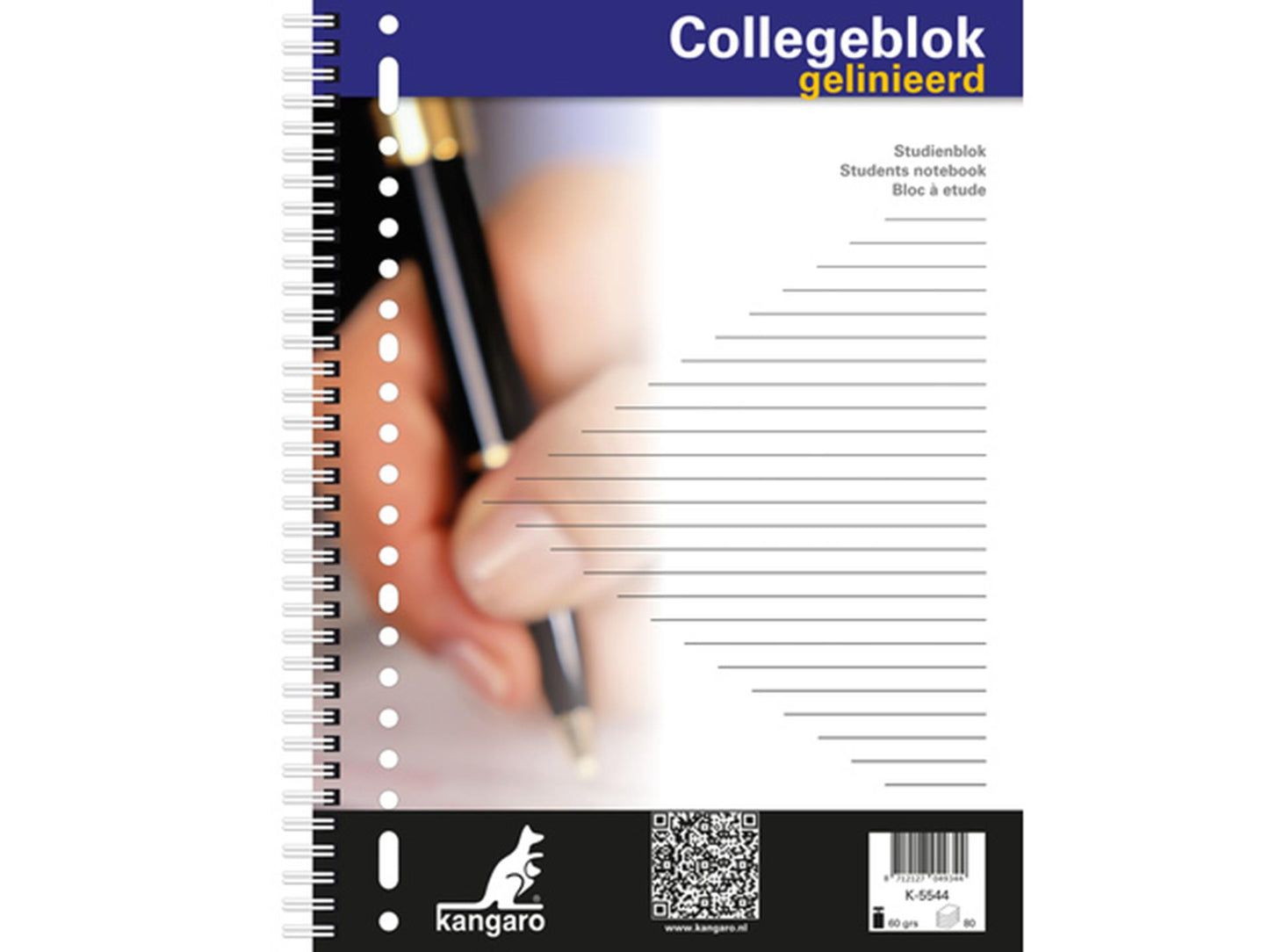 Bloc de conférence Kangaro a4 ligne 23r 80 feuilles 5 pièces
