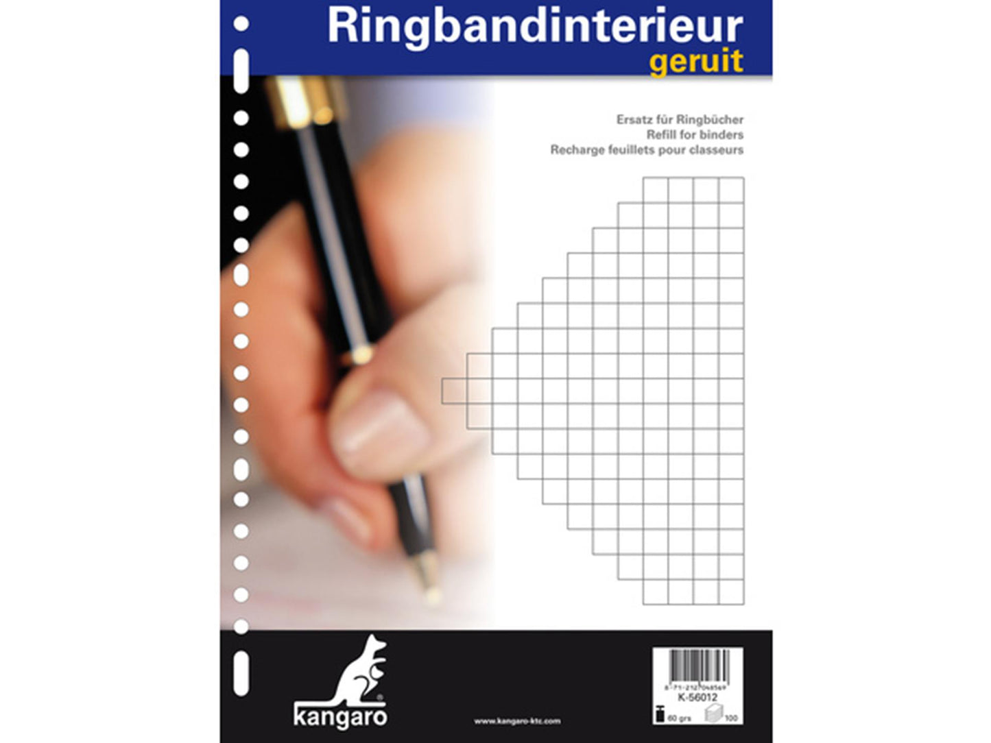 Classeur à anneaux Kangaro intérieur 23r diamant 10mm 100 feuilles