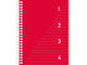 Kangaro bloc-notes 4 en 1 a5, ligné rouge