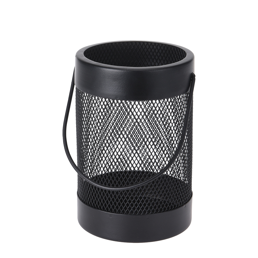 Bougeoir métal noir 15,5cm
