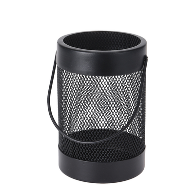 Bougeoir métal noir 15,5cm