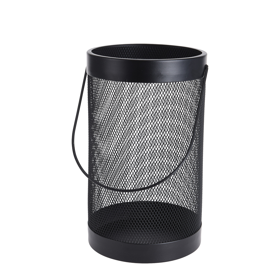 Bougeoir métal noir 25,5cm