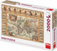 Dinotoys Dino Puzzle - Carte historique du monde - 2000 pièces