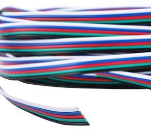 Câble pour bande LED RGBW 5 fils longueur 20 mètres - 4380053