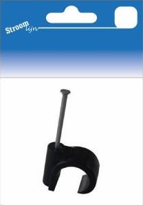 Serre-câbles noir rond 6mm 25 pièces - 6613571