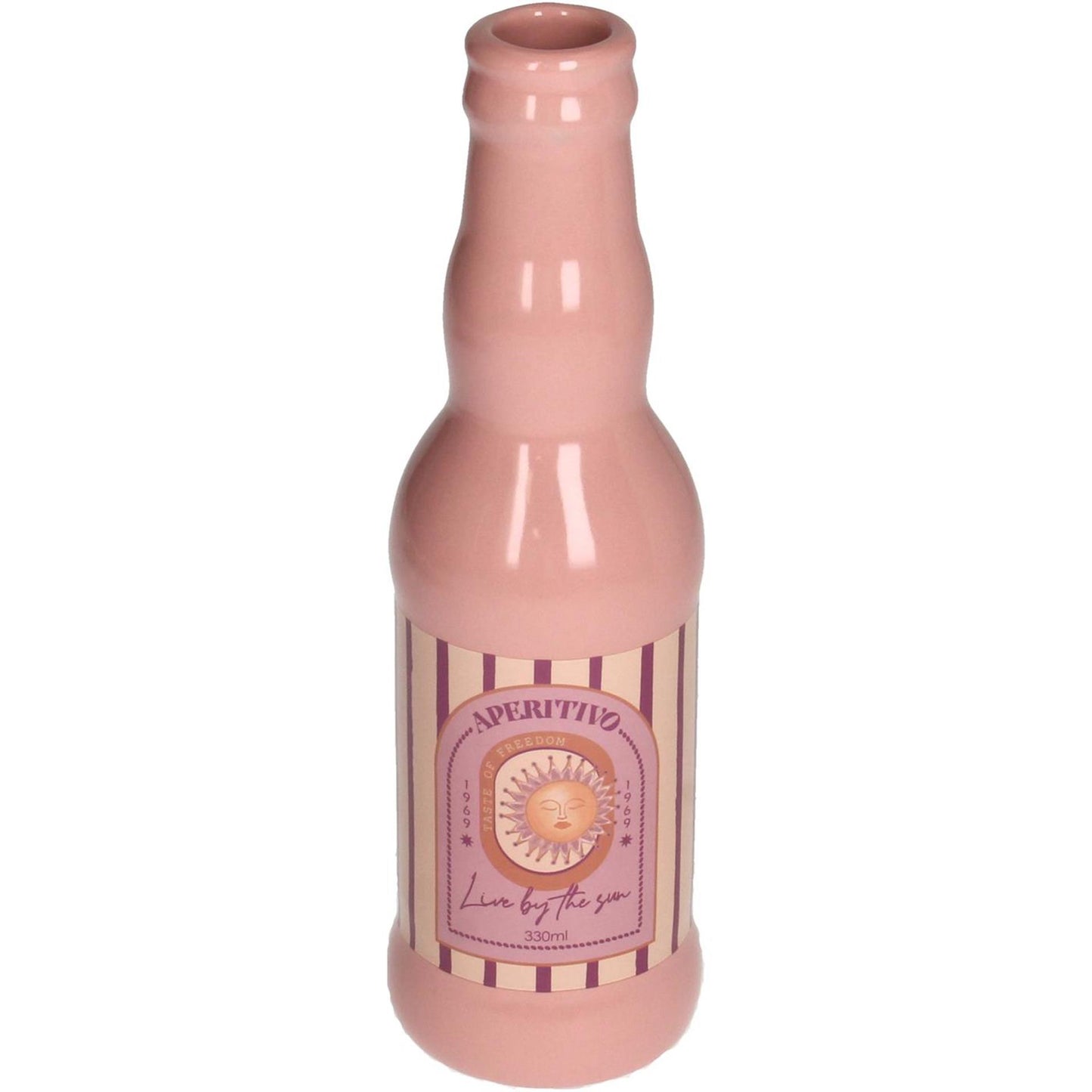 Kersten vase apéritif céramique rose h21,8 cm