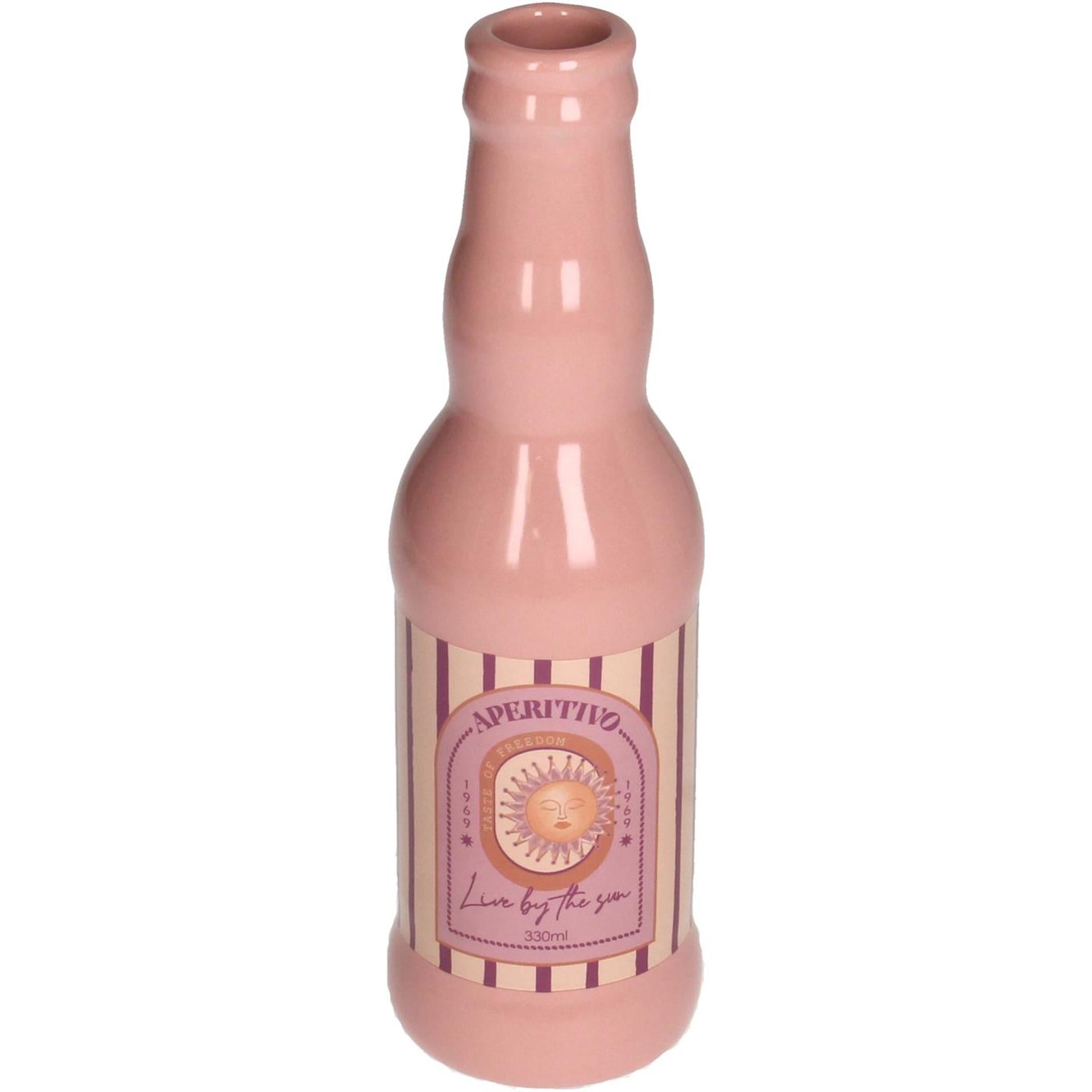 Kersten vase apéritif céramique rose h21,8 cm