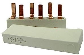 Kamrail 2 phases 10pol. 2x17,8mm 8x9mm courbé blanc - 4000320