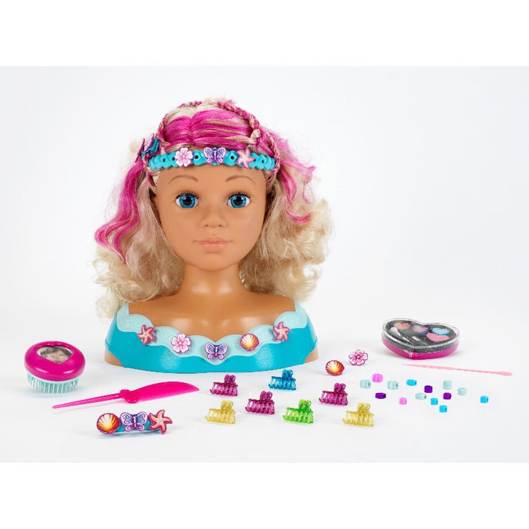 Petite casquette tête princesse coralie (blond bleu)