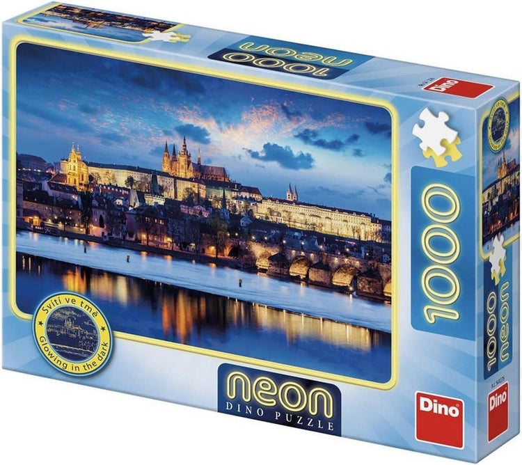 Dinotoys Dino Puzzle - Glow in the Dark Castle à Prague - 1000 pièces