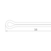 Goupilles fendues Katana pour plaquettes de disque shimano sram avid (2 pièces)