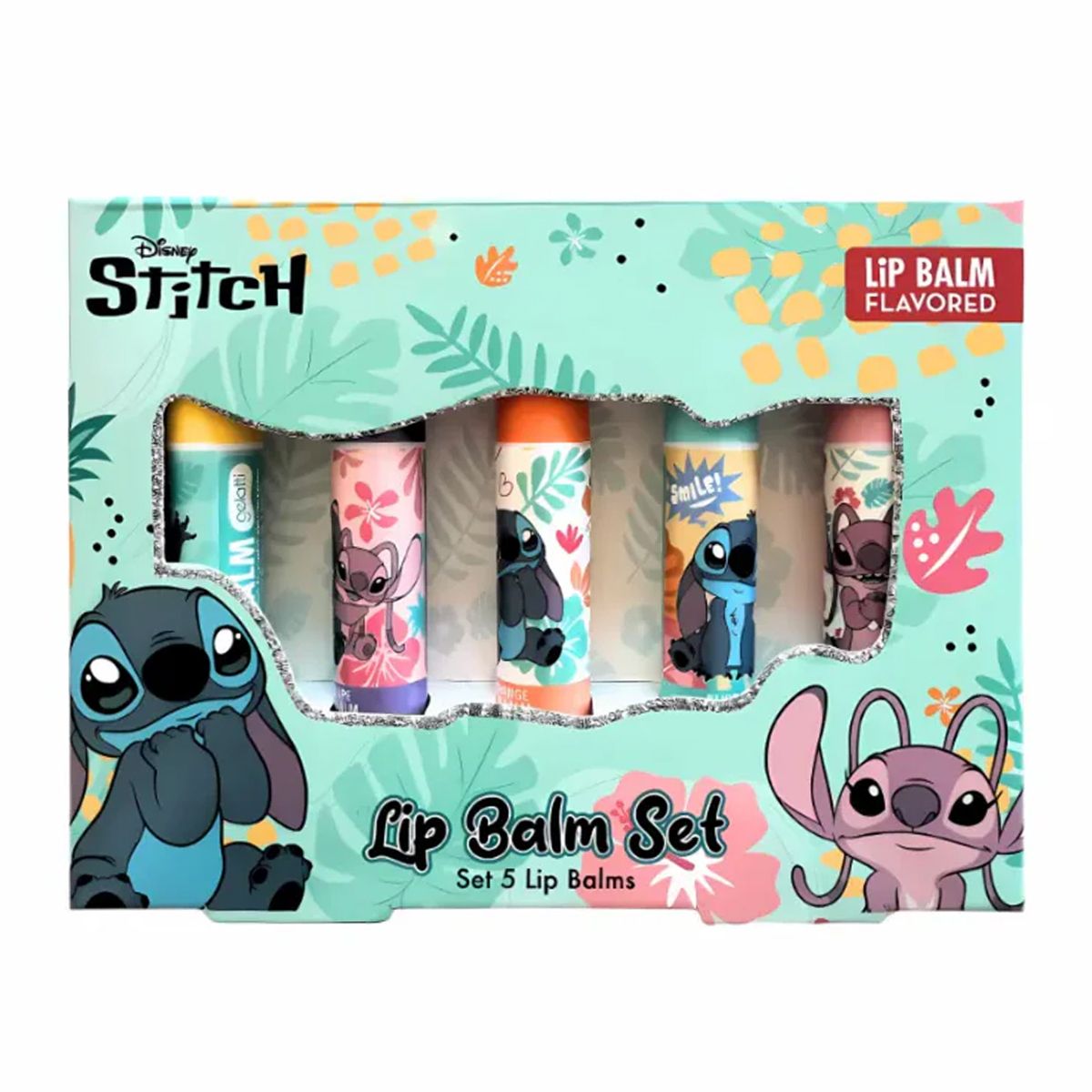 Ensemble de baume à lèvres Stitch Disney 5 pcs.