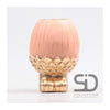 Vase décoration inspiration saison gland sur pied 13cm beige rouge