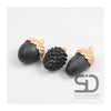 Décoration inspirée de la saison cône 8,7x6,3x5,5 cm noir