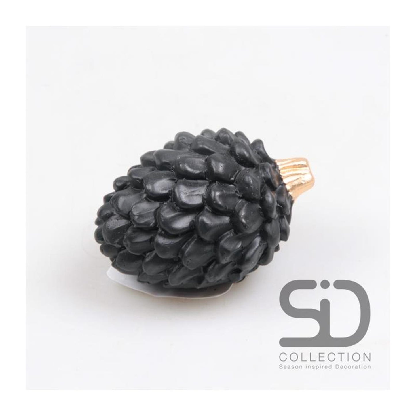 Décoration inspirée de la saison cône 8,7x6,3x5,5 cm noir
