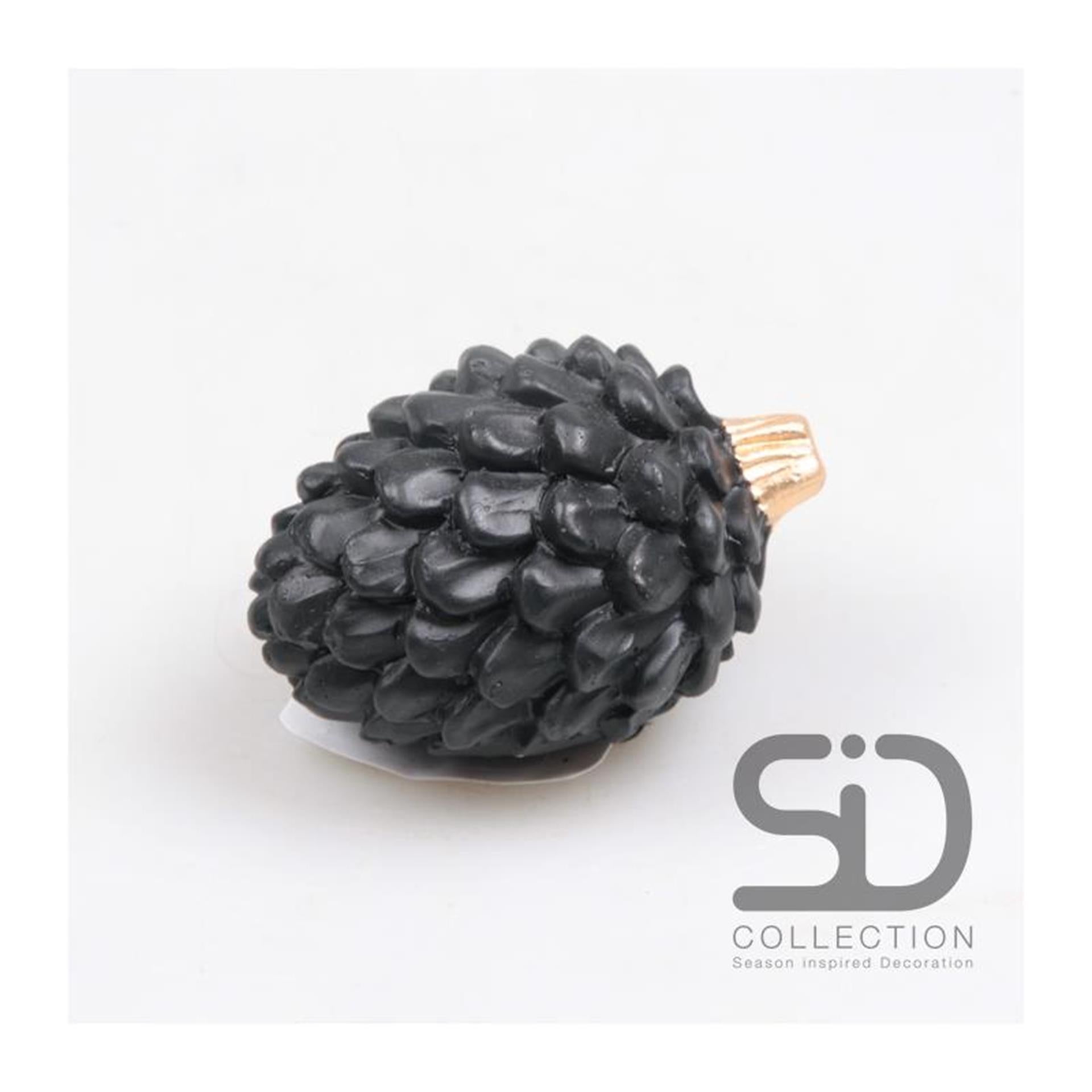 Décoration inspirée de la saison cône 8,7x6,3x5,5 cm noir