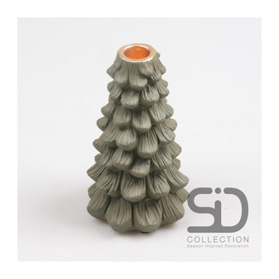 Chandelier de décoration inspiré des saisons Sapin de Noël 11x11x19 vert olive