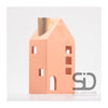 Bougeoir décoration inspiration saison maison 12x8x24cm beige rouge