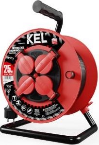 Kel enrouleur de câble h05 3x1,5qmm 25m rouge ip44 - 1167282