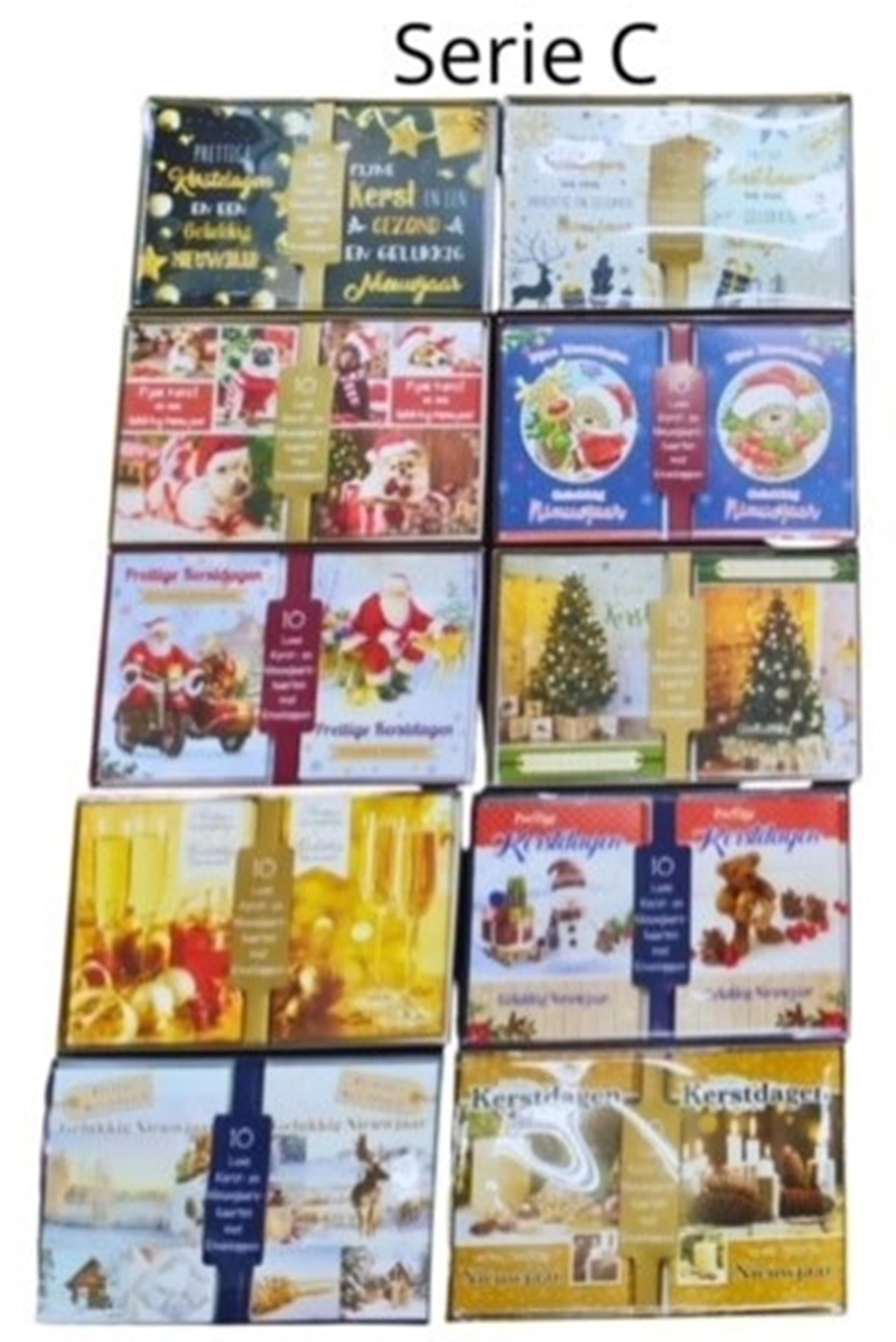 Cartes de Noël 10 en show box + enveloppe ABC