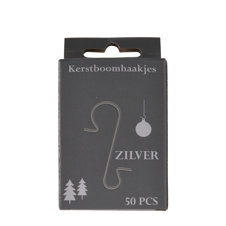 Crochets de boom de Noël de base en argent de couleur 50 pièces