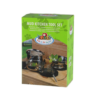 Esschert Design Esschert Design 6 pièces de cuisine jeu pour la boue en acier inoxydable