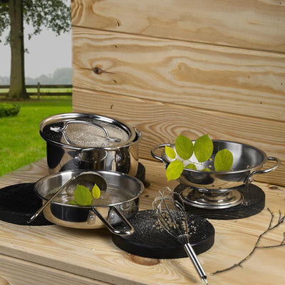 Esschert Design Esschert Design 6 pièces de cuisine jeu pour la boue en acier inoxydable
