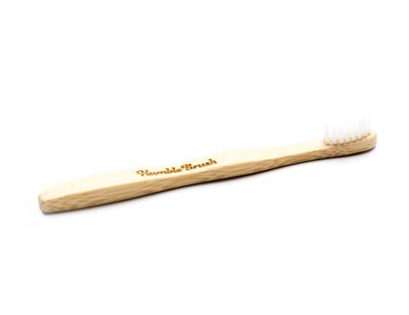 The Humble Co. Brosse de dents enfant en bambou ultra doux blanc