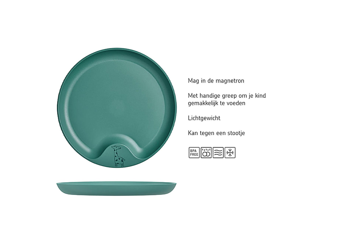 Assiette enfant Mepal turquoise profond