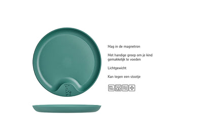 Assiette enfant Mepal turquoise profond
