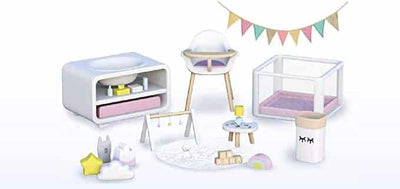 Mymy City Speelhuis, ensembles de meubles pour salle de jeux Mymy avec lit de boîte et Comode