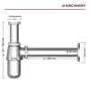 Siphon à coupelle Kirchhoff, chromé, 1 1 4 (5 4 ) x 32 mm - 98803110