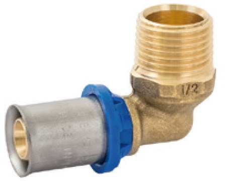 Kirchhoff angle de transition en laiton 90°, vierge, 20 mm x 3 4 et, raccord à sertir pour tube multicouche - 988715355