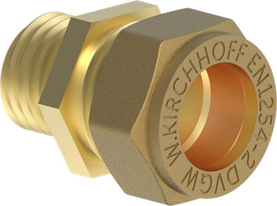 Kirchhoff pièce de transition en laiton, vierge, 18 mm x 1 2 et, raccord à collier pour tuyau en cuivre - 989457617