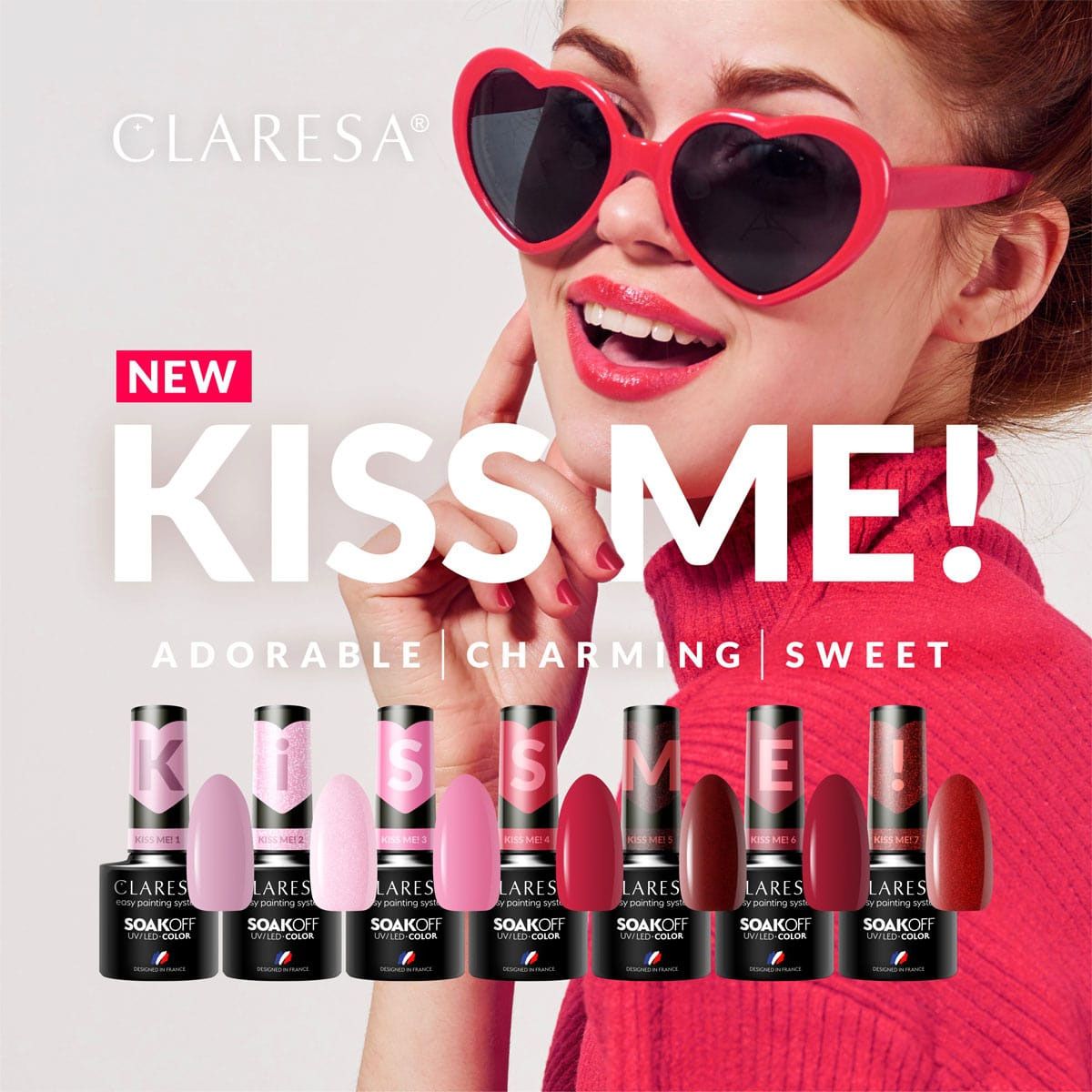 Claresa Claresa UV a conduit Gellak 5ml Kiss Me 3